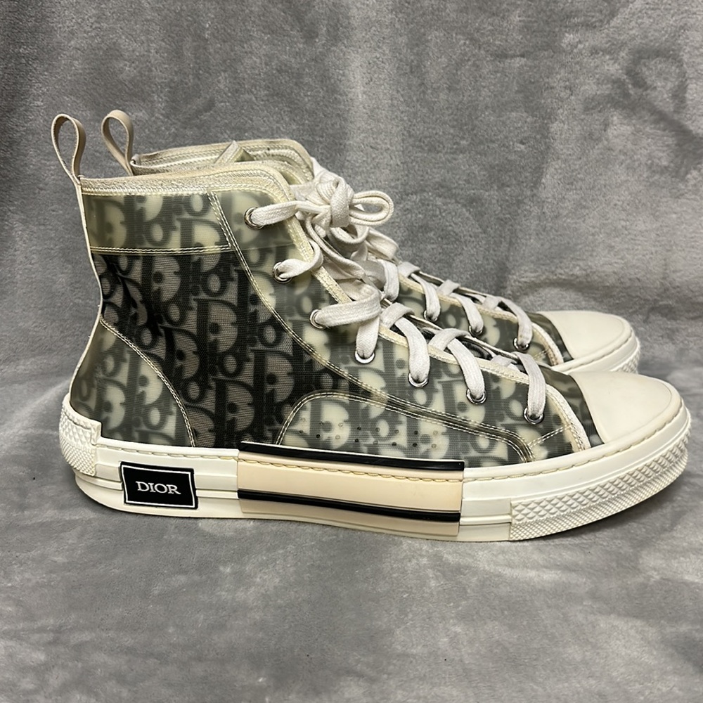 Christian Dior B23 Oblique Logo Canvas Sneakers Size 45 - Picture 2 of 10